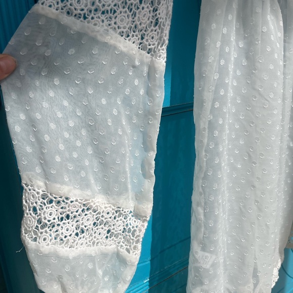 Vintage Daniel Rainn White Lace Blouse - Picture 3 of 5